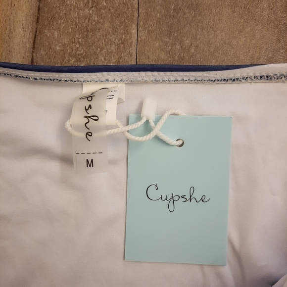 Cupshe Bule Striped Bikini Bottom Medium NWT - Picture 3 of 3